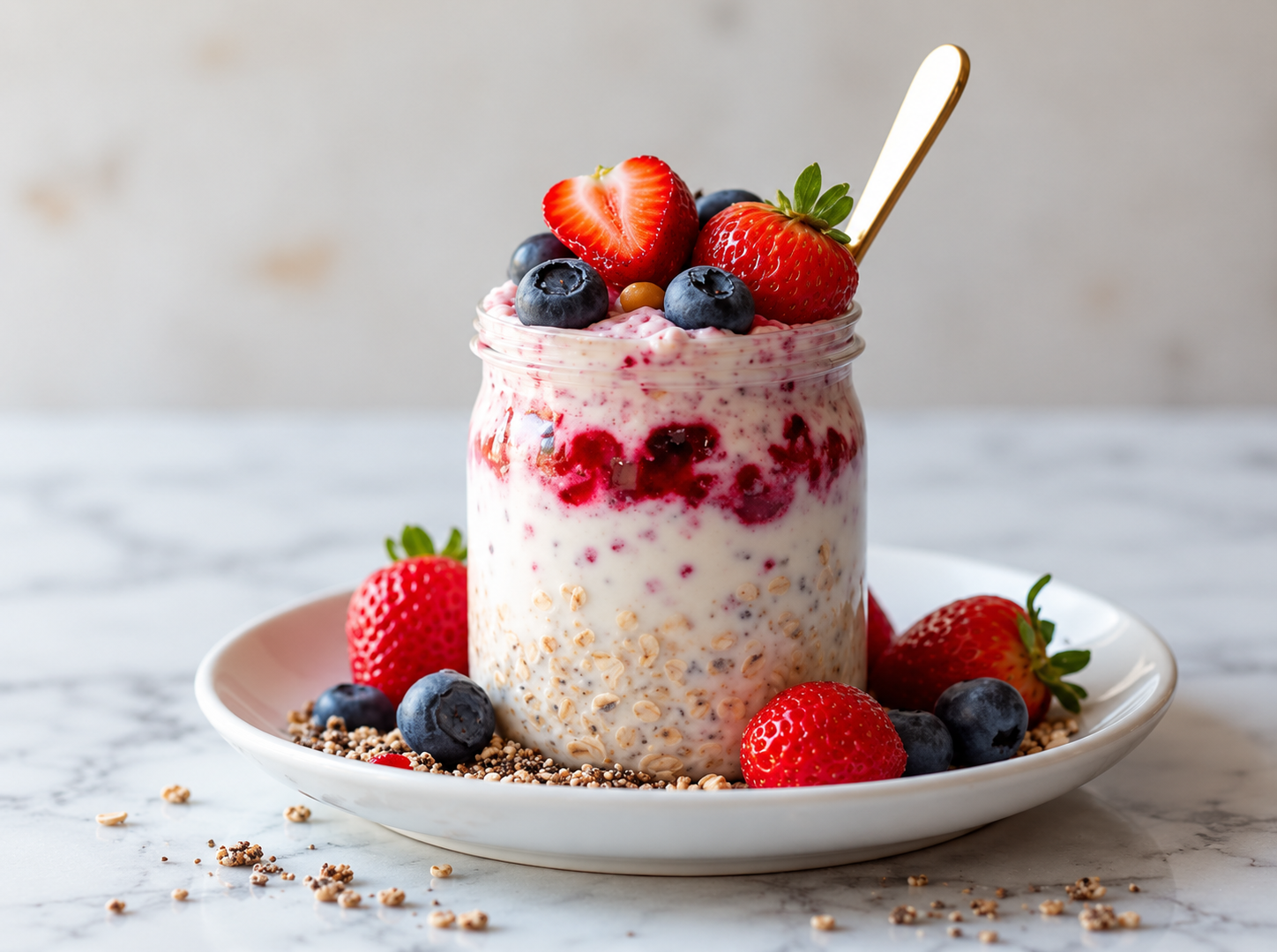 Preview of Vanilla Berry Protein Overnight Oats