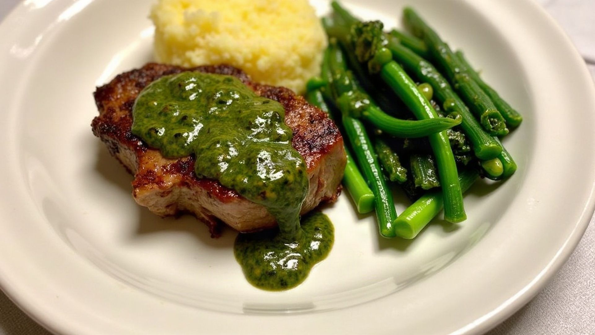 Preview of Chimichurri Steak + Smashed Potatoes & Lemony Broccolini Beans