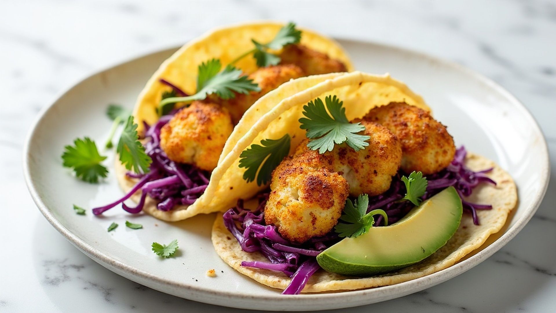 Preview of Crispy Cauliflower Tacos + Creamy Jalapeno Sauce