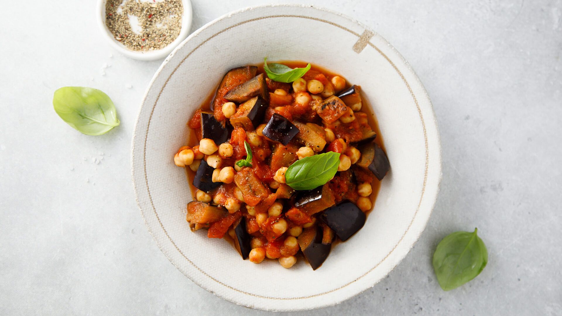 Preview of  Eggplant + Chickpea Tomato Braise
