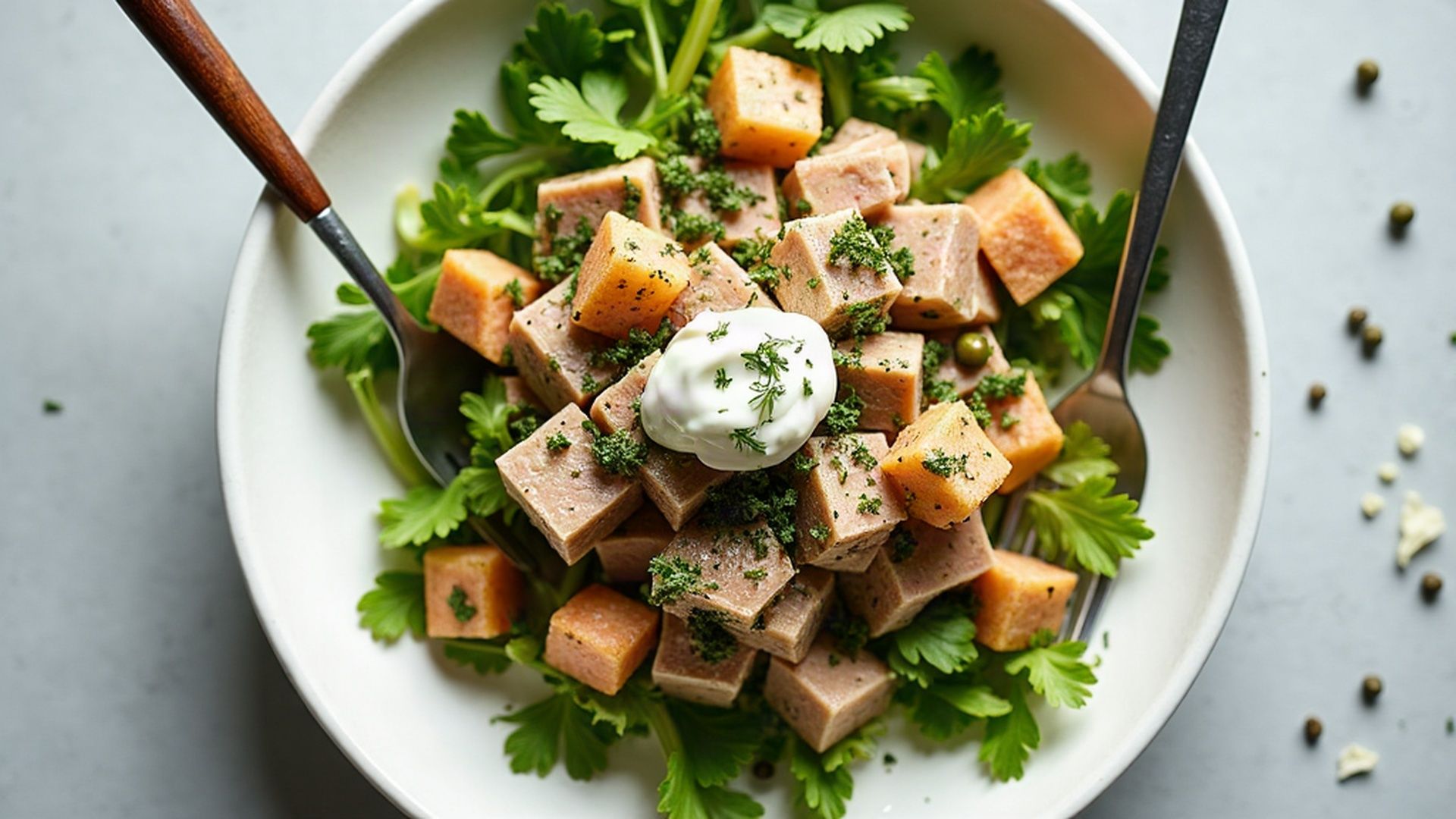 Preview of Herby Mediterranean Tuna Mix + Crunchy Veggies