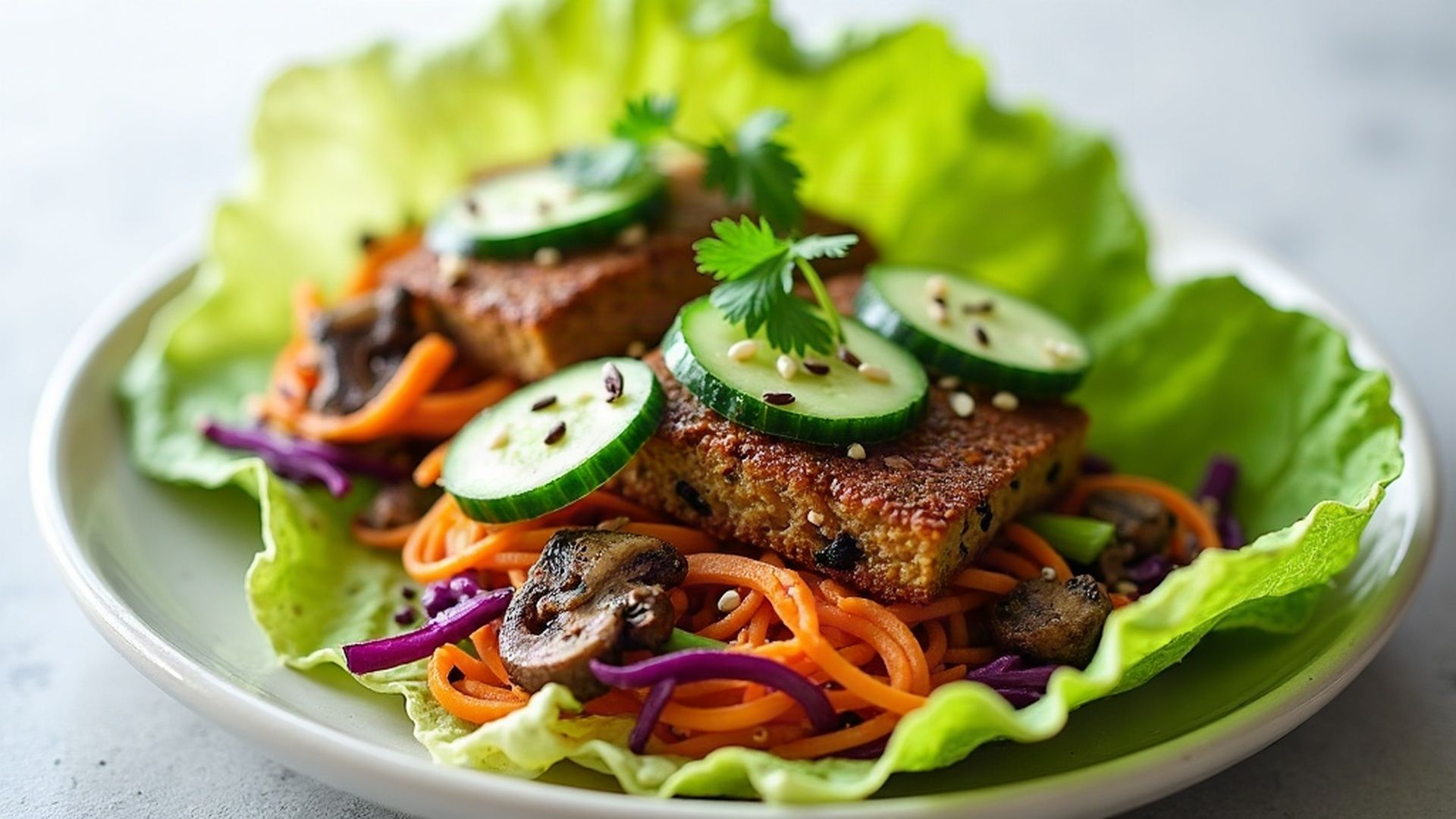 Preview of Sesame Tempeh Lettuce Wraps